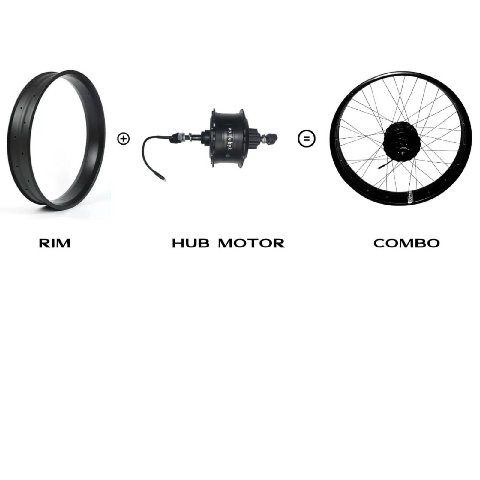 Product Image 1 of Fat Bike Rim and Hub Motor Combo - accessory from Voltebyk