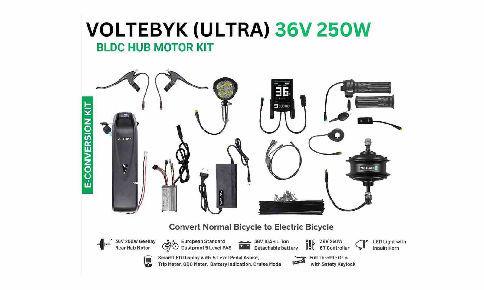 Product Image 1 of Premium Ultra Conversion Kit with 10 AH Battery - electric kit from Voltebyk