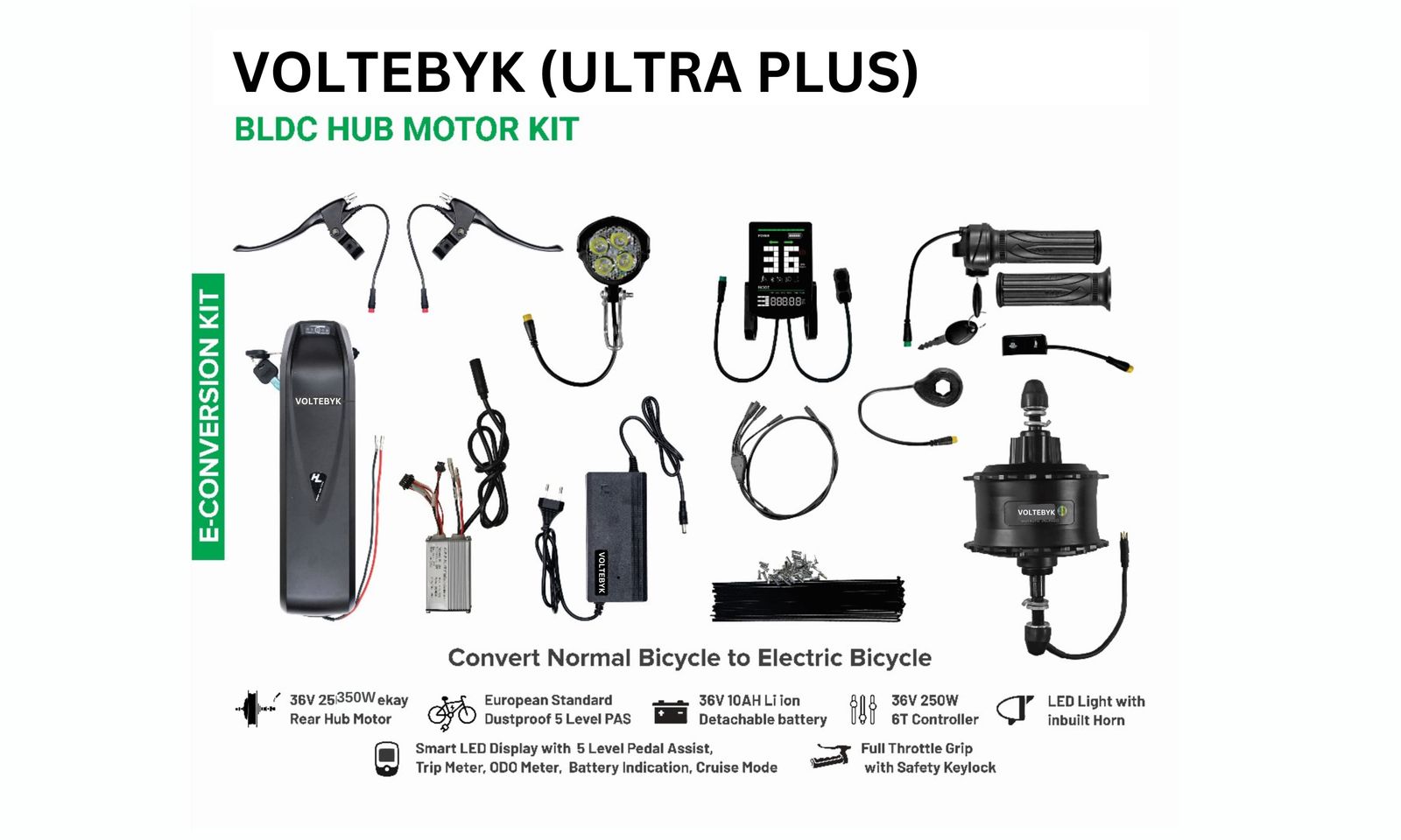 Premium Electric Conversion Kit for Fat Bike (Runner Pro Kit)