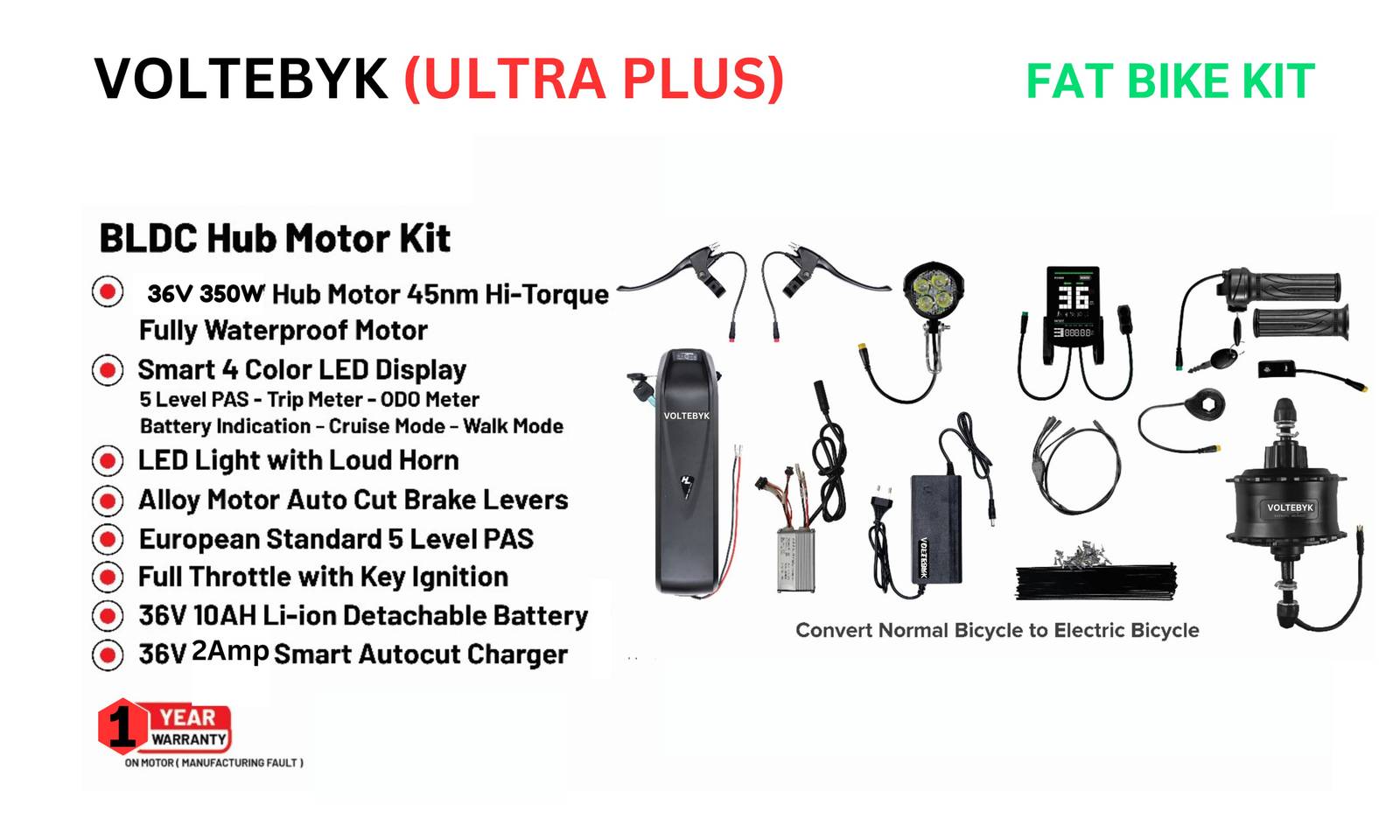 Product Image 1 of Premium Runner Pro Kit with 13Ah Battery - electric kit from Voltebyk