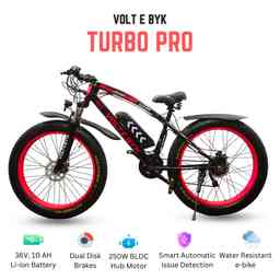 Thumbnail 4 of Turbo Pro Electric Fat Bike | Red 7.8 Ah - Electric from Voltebyk