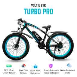 Thumbnail 4 of Turbo Pro Electric Fat Bike | Blue 10 AH - Electric from Voltebyk