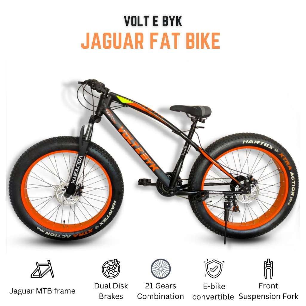 Bicycle specification detail 2 - Jaguar Orange Fat Bike
