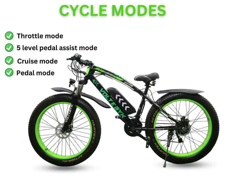 Bicycle specification detail 4 - Turbo Pro Electric Fat Bike | Green 10 AH