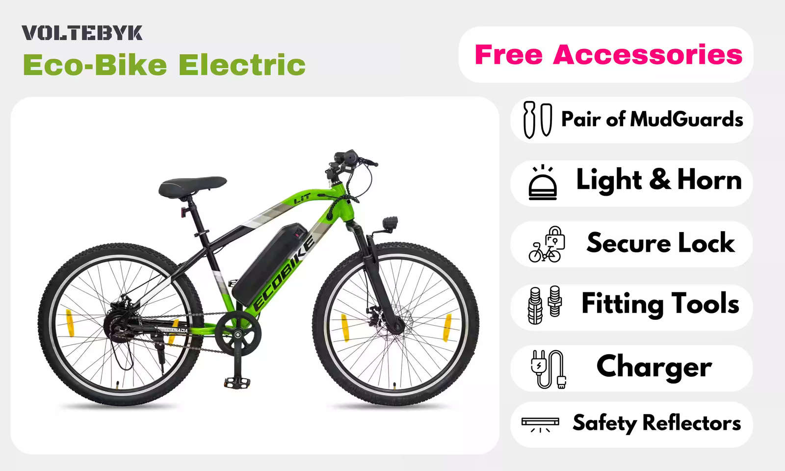 Product Image 4 of Eco-Bike Green Electric Cycle 7.5AH - Electric from Voltebyk
