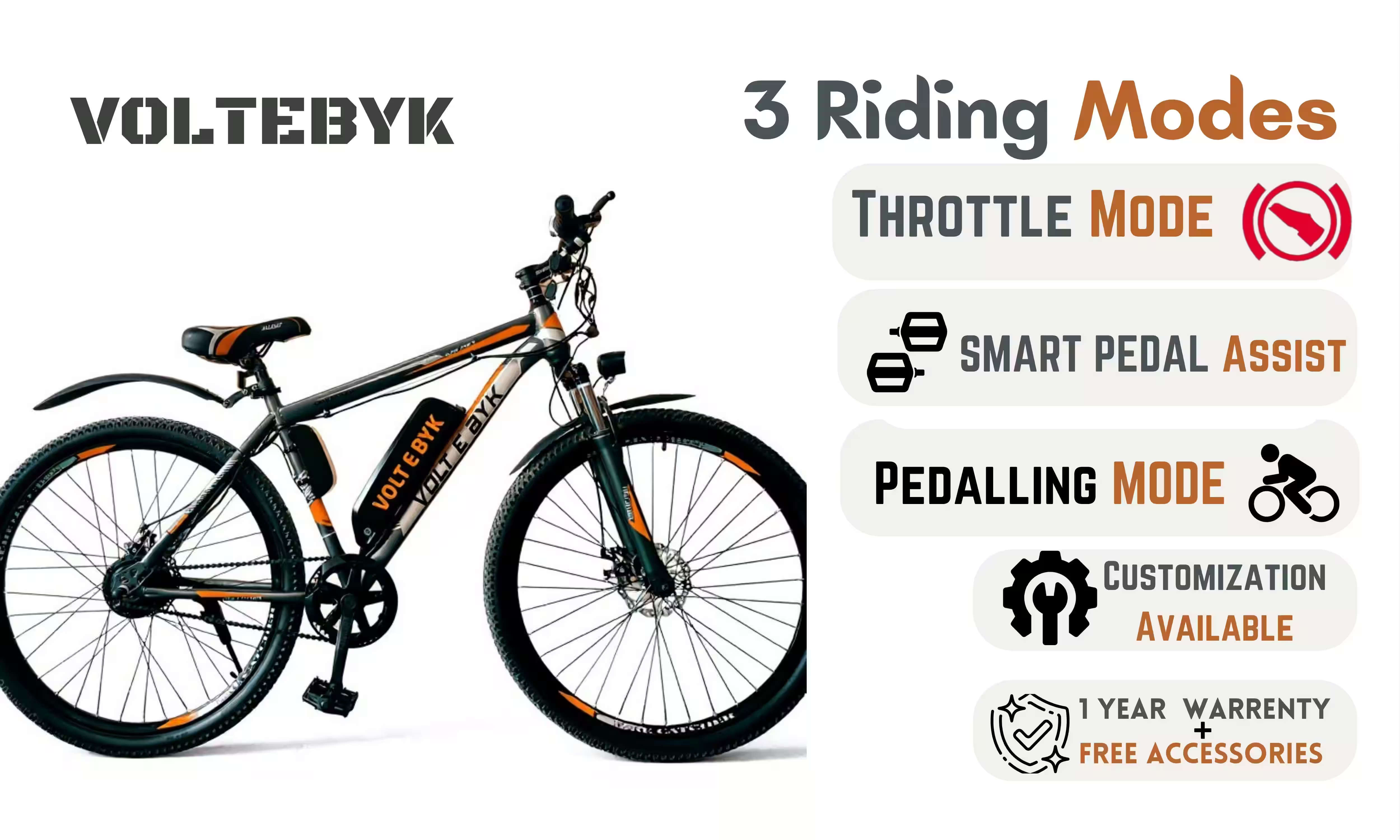 Bicycle specification detail 3 - Voltebyk Beast 24T Electric Cycle