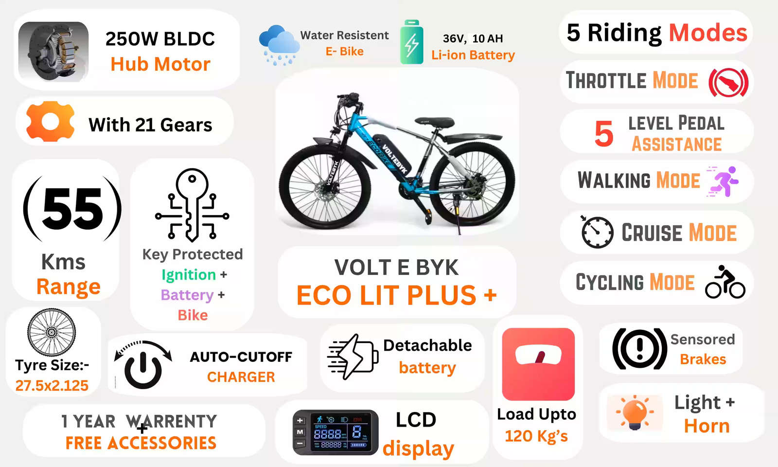 Product Image 2 of Voltebyk Eco Lit plus (+) Electric cycle 10AH - Electric from Voltebyk