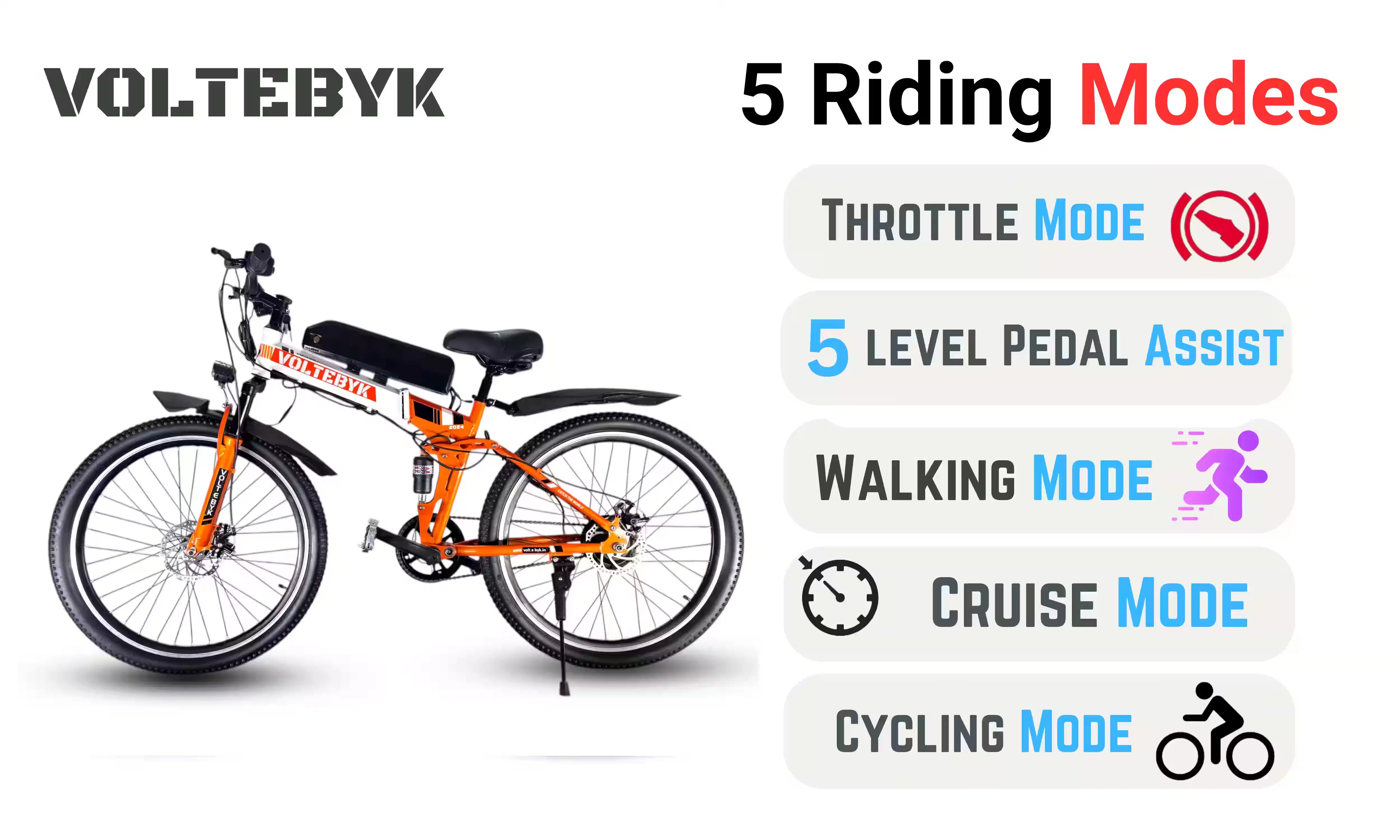 Bicycle specification detail 4 - VOLTEBYK Foldable Electric Cycle