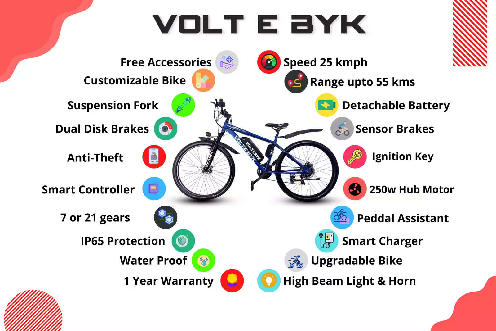 Product Image 5 of Voltebyk Hashtag 21 Electric cycle - 10AH - Electric from Voltebyk