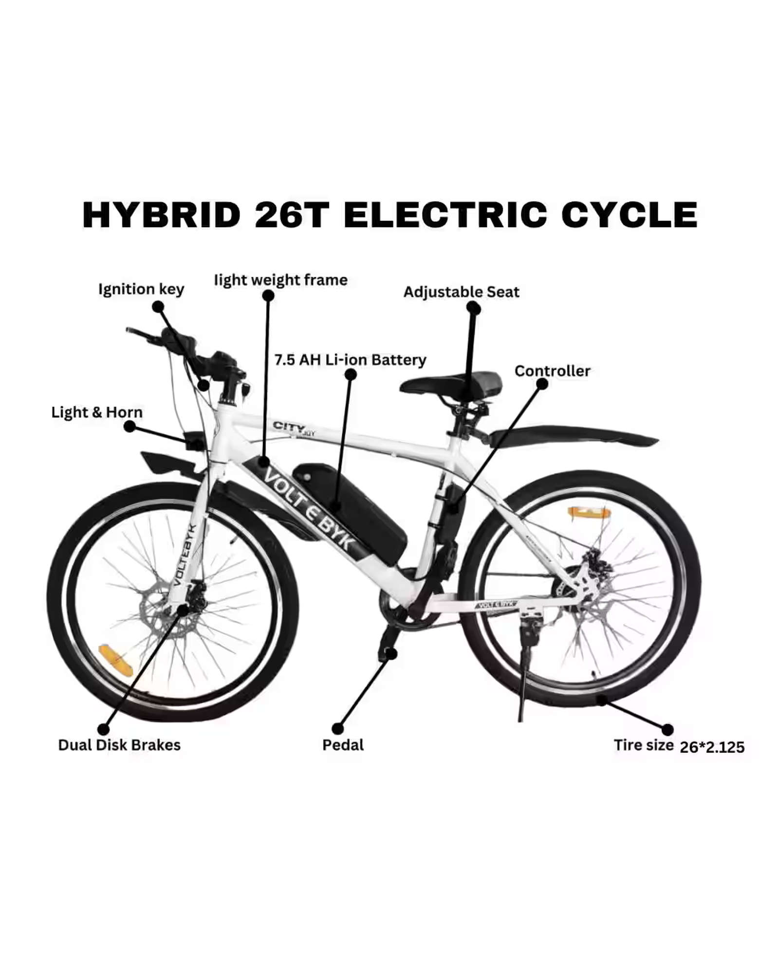 Product Image 5 of Hybrid Electric Bike 13 AH - Electric from Voltebyk