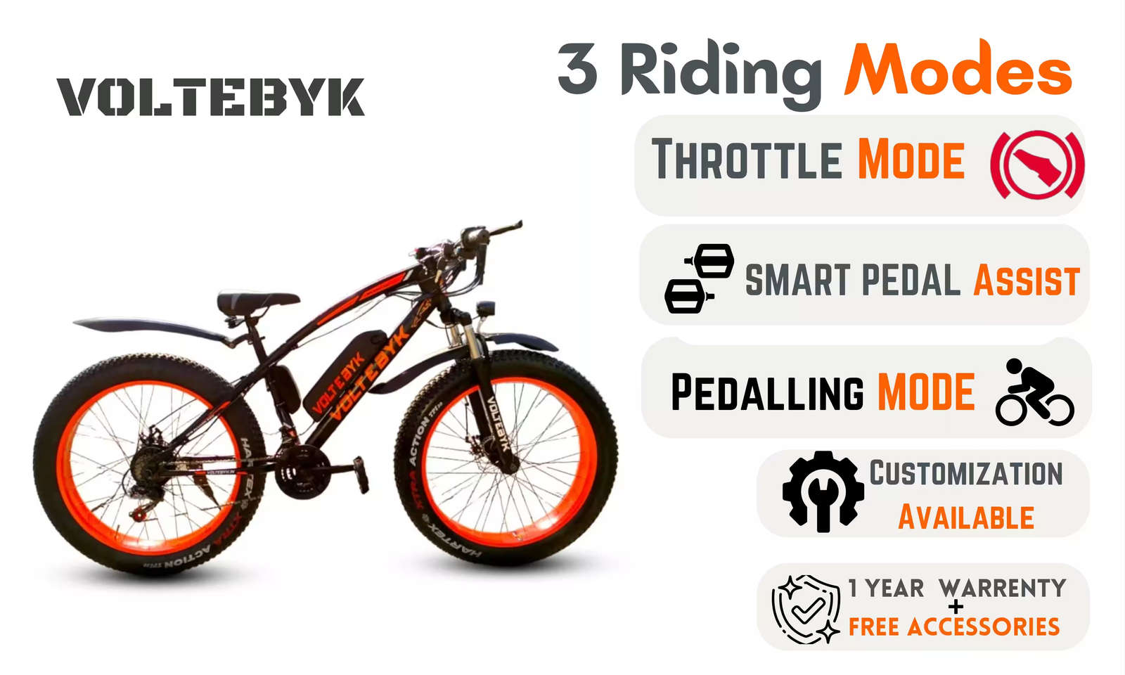 Product Image 3 of Jaguar Electric Fat Bike 7.8 Ah - Electric from Voltebyk