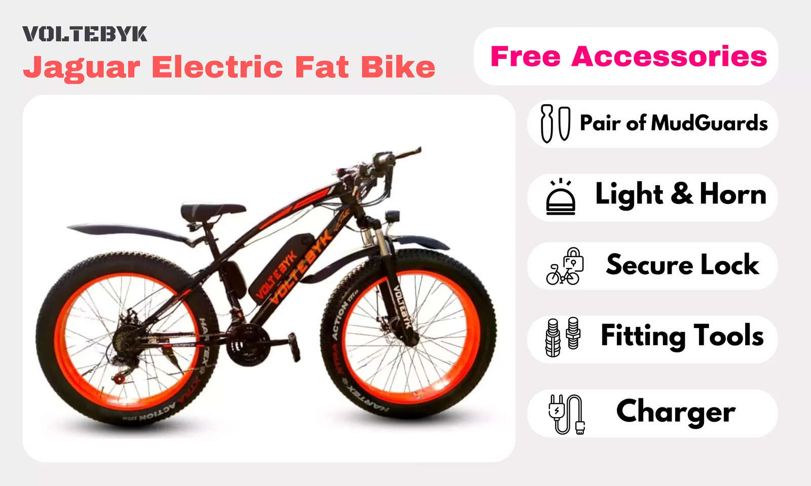 Product Image 4 of Jaguar Electric Fat Bike 7.8 Ah - Electric from Voltebyk