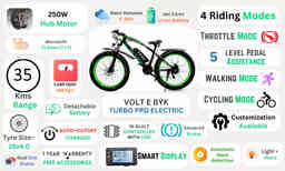 Thumbnail 2 of Turbo Pro Electric Fat Bike | Blue 7.8 Ah - Electric from Voltebyk