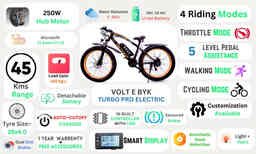Thumbnail 2 of Turbo Pro Electric Fat Bike | Orange 10 AH - Electric from Voltebyk