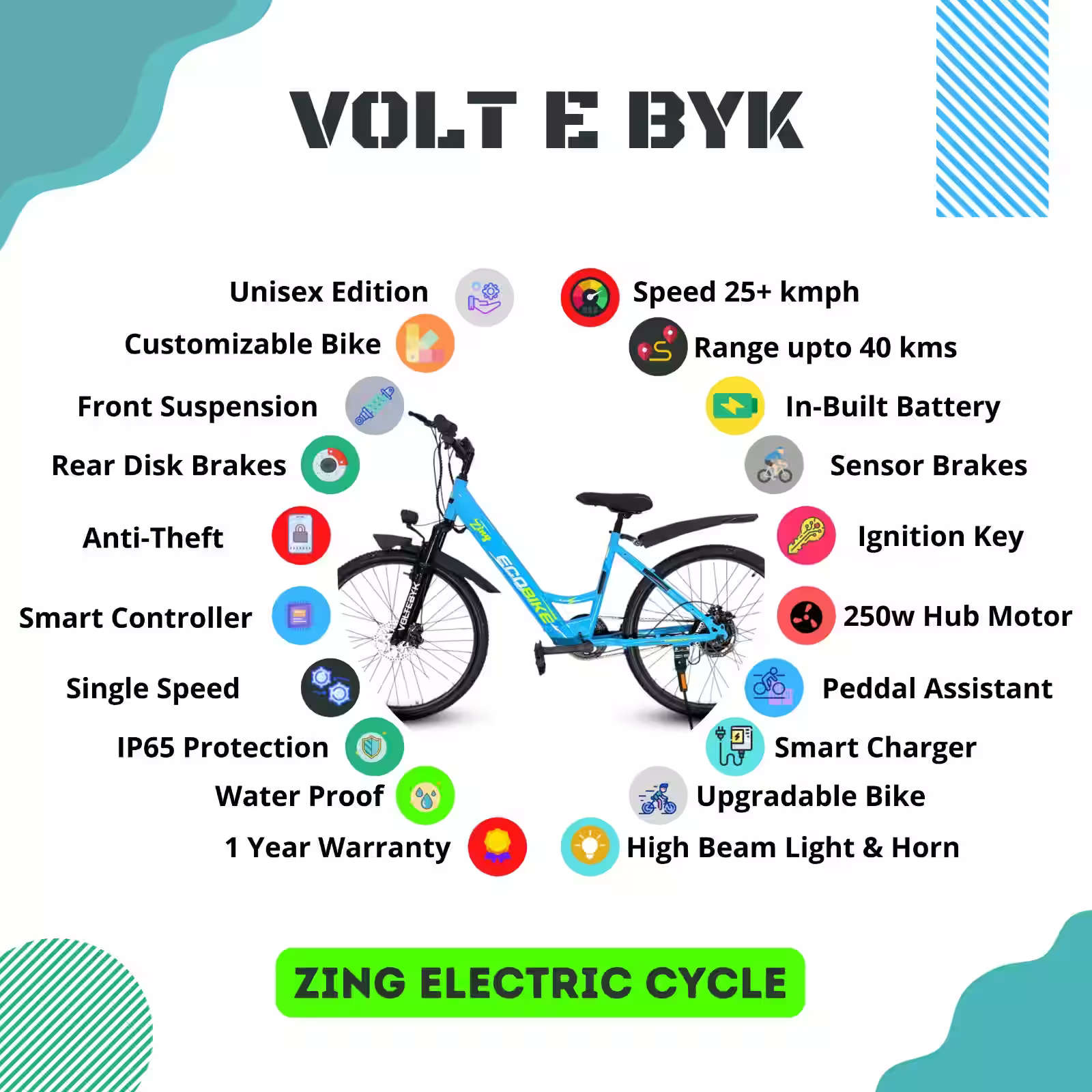 Product Image 5 of Zing Eco-Bike Electric Cycle - Electric from Voltebyk