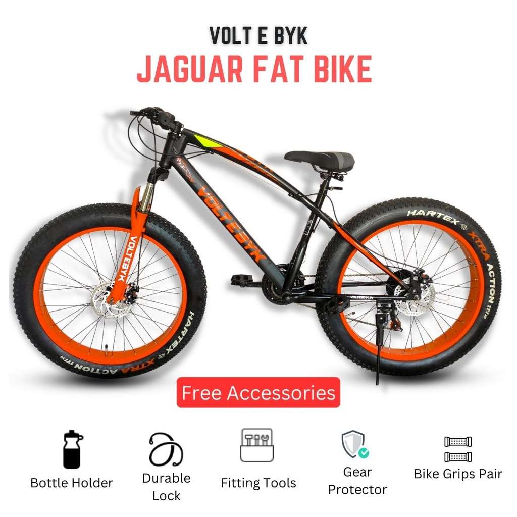 Bicycle specification detail 3 - Jaguar Orange Fat Bike