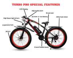 Thumbnail 5 of Turbo Pro Electric Fat Bike | Orange 13 AH - Electric from Voltebyk