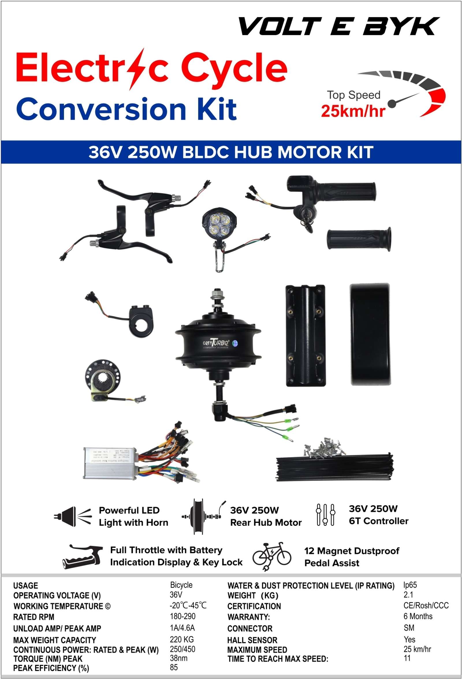 Product Image 2 of Electric Cycle conversion kit for MTB - electric kit from Voltebyk