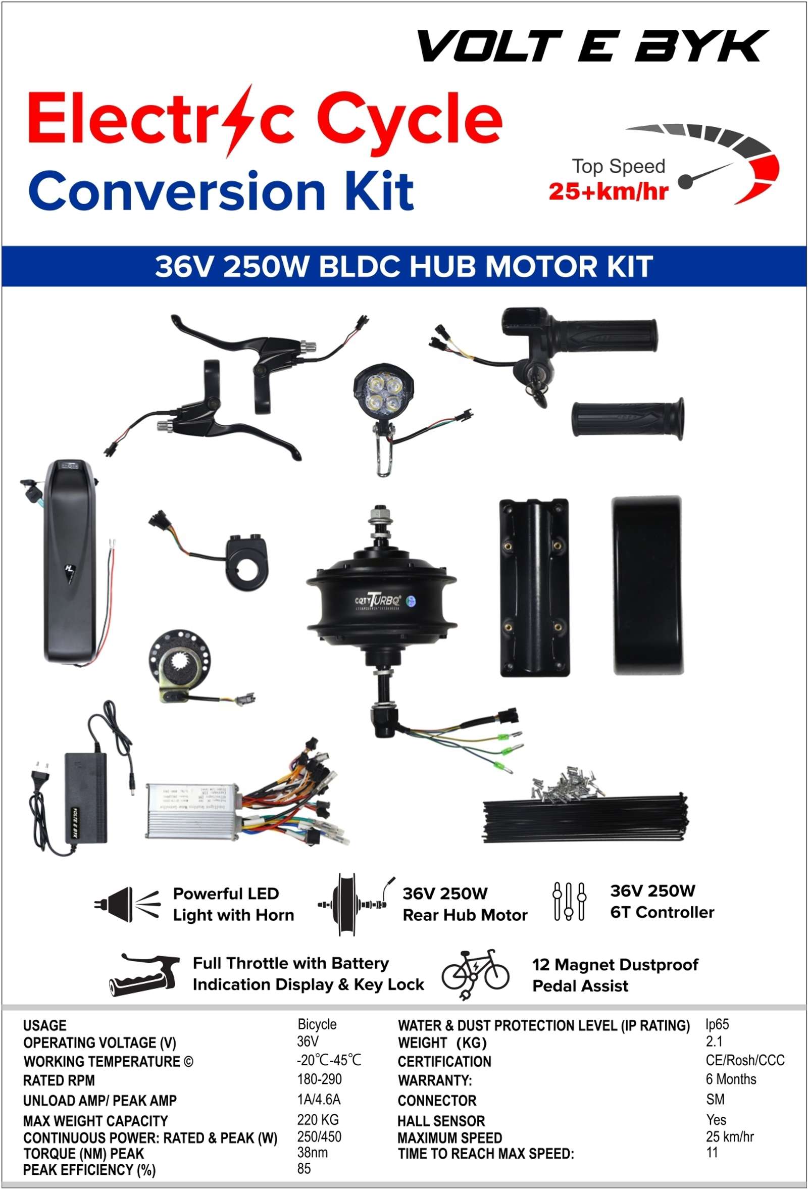 Product Image 2 of Electric Bike Conversion Kit with Battery - electric kit from Voltebyk