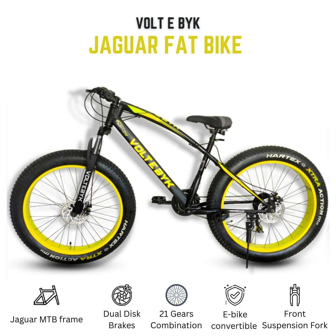 Bicycle specification detail 2 - Voltebyk Jaguar Fat Bike Neon